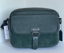 Load image into Gallery viewer, Coach Hudson Crossbody Leather Suede Shoulder Bag Amazon Green CB906