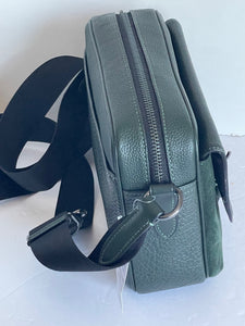 Coach Hudson Crossbody Leather Suede Shoulder Bag Amazon Green CB906