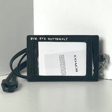 Load image into Gallery viewer, Coach cardholder with 'Bye Bye Butterfly' text on a white background
