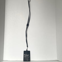 Load image into Gallery viewer, Black lanyard with a small rectangular tag on a white background