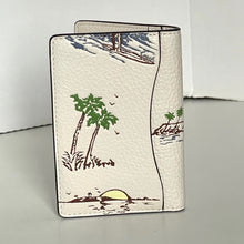 Load image into Gallery viewer, Wallet with beach scene design on a white background