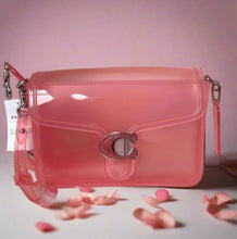 Load image into Gallery viewer, Coach Jelly Tabby Clear Shoulder Bag Womens Pink 1970s Crossbody Wristlet