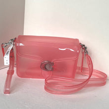 Load image into Gallery viewer, Coach Jelly Tabby Clear Shoulder Bag Womens Pink 1970s Crossbody Wristlet