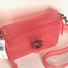 Load image into Gallery viewer, Coach Jelly Tabby Clear Shoulder Bag Womens Pink 1970s Crossbody Wristlet