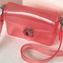 Load image into Gallery viewer, Coach Jelly Tabby Clear Shoulder Bag Womens Pink 1970s Crossbody Wristlet