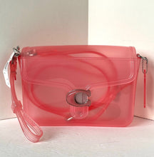 Load image into Gallery viewer, Coach Jelly Tabby Clear Shoulder Bag Womens Pink 1970s Crossbody Wristlet