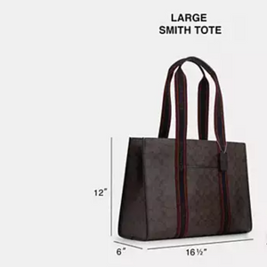 Coach Large Smith Tote Bag Brown Pebble Leather CU996 Shoulder Bag ORGPKG