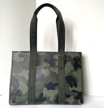 Load image into Gallery viewer, Coach Large Smith Tote Bag Camo Print CW437 Leather Large Shoulder Bag