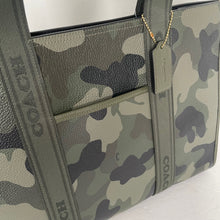 Load image into Gallery viewer, Coach Large Smith Tote Bag Camo Print CW437 Leather Large Shoulder Bag