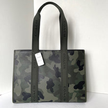 Load image into Gallery viewer, Coach Large Smith Tote Bag Camo Print CW437 Leather Large Shoulder Bag