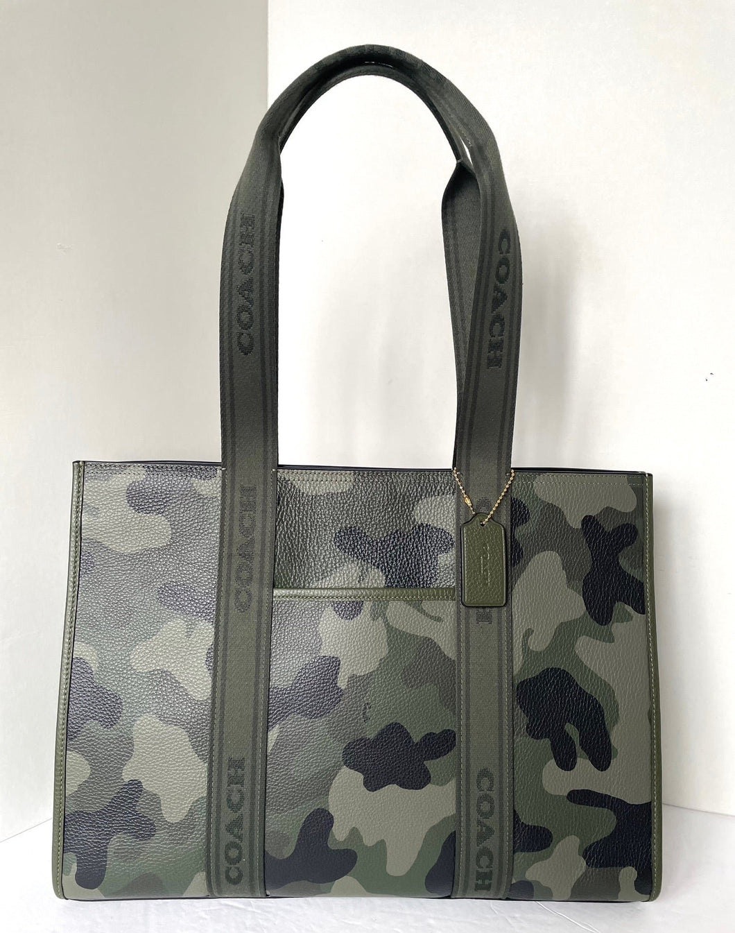 Coach Large Smith Tote Bag Camo Print CW437 Leather Large Shoulder Bag