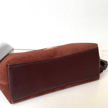Load image into Gallery viewer, Brown leather clutch bag on a white background