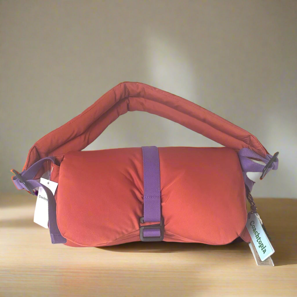 Coach Loop Puffy Wavy Dinky Shoulder Bag Coachtopia CQ859 Deep Orange