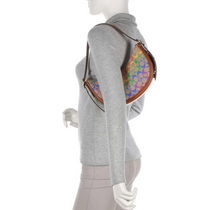 Load image into Gallery viewer, Coach Luna Rainbow Shoulder Bag CJ819 Signature Canvas 90s Pride Brown