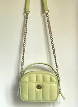 Load image into Gallery viewer, Coach Lunchbox Crossbody Top Handle Womens Lime Leather Quilted Bag C4678