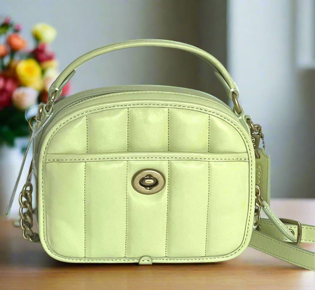 Coach Lunchbox Small Quilted Crossbody 90s Bag Leather Top