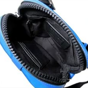 Coach Max Crossbody C9836 Blue Nylon Leather Pouch Shoulder Bag Adjustable