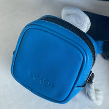 Load image into Gallery viewer, Coach Max Crossbody C9836 Blue Nylon Leather Pouch Shoulder Bag Adjustable