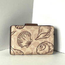 Load image into Gallery viewer, CoachMediumCornerZipWalletShellCBO36BrownSignatureCanvasIDCompact_6