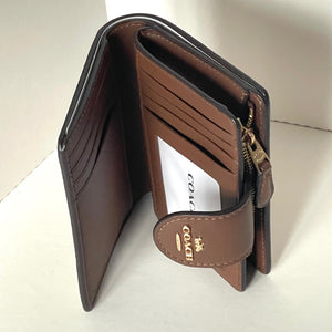 CoachMediumCornerZipWalletShellCBO36BrownSignatureCanvasIDCompact_6