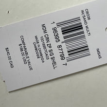 Load image into Gallery viewer, Product tag with barcode and text on a white background