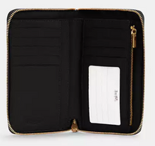 Load image into Gallery viewer, Coach Medium Zip Around Wallet Womens Black Leather CI194 Brass ORIGPKG