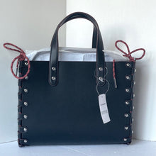 Load image into Gallery viewer, Coach Medium Re Laceable Tote Coachtopia Black Leather CO667 Crossbody