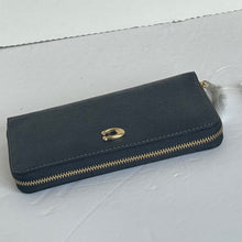 Load image into Gallery viewer, Coach Medium Zip Around Wallet Womens Black Zip-Around CI194 Brass ORIGPKG