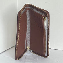 Load image into Gallery viewer, Coach Medium Zip Around Wallet Womens Brown Zip-Around CH806 Brass Saddle