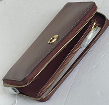 Load image into Gallery viewer, Coach Medium Zip Around Wallet Womens Brown Zip-Around CH806 Brass Saddle