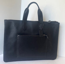 Load image into Gallery viewer, Coach Metropolitan Soft Briefcase Black Leather Laptop Bag Crossbody Slim Pockets