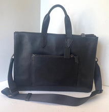 Load image into Gallery viewer, Coach Metropolitan Soft Briefcase Black Leather Laptop Bag Crossbody Slim Pockets