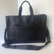 Load image into Gallery viewer, Coach Metropolitan Soft Briefcase Black Leather Laptop Bag Crossbody Slim Pockets