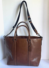 Load image into Gallery viewer, Coach Metropolitan Tote Large Brown Leather Multifunction Laptop Crossbody Bag