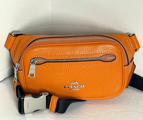 Coach Mini Belt Bag CL479 Waist Fanny Pack Crossbody Sling Bag Bright Mandarin