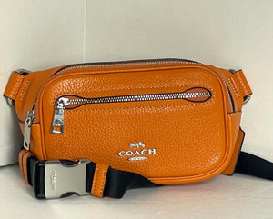 Coach Mini Belt Bag CL479 Waist Fanny Pack Crossbody Sling Bag Bright Mandarin