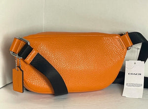 Coach Mini Belt Bag CL479 Waist Fanny Pack Crossbody Sling Bag Bright Mandarin