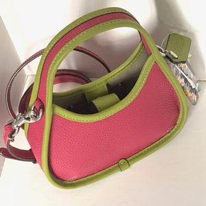CoachMiniErgoBagCoachtopiaCO662Leather90sCrossbodyStrawberryLime_4