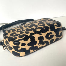 Load image into Gallery viewer, Leopard print handbag with visible brand logo on a white background