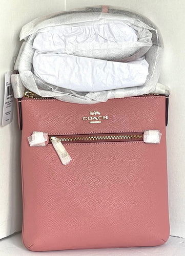 Coach Mini Rowan File Shoulder Bag CE871 Pink Leather Small Crossbody Bag