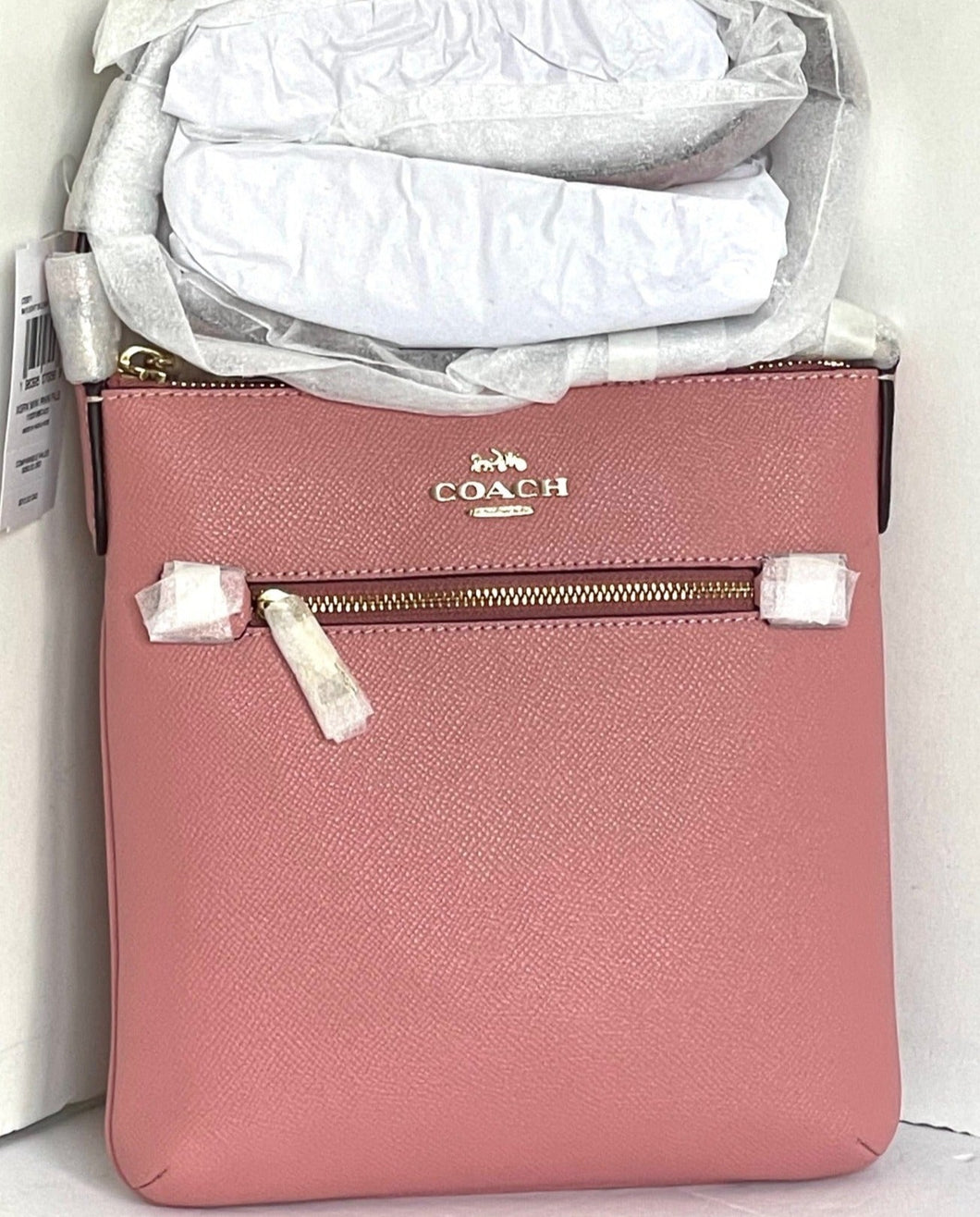 Coach Mini Rowan File Shoulder Bag CE871 Pink Leather Small Crossbody Bag