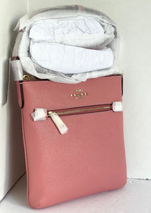 Coach Mini Rowan File Shoulder Bag CE871 Pink Leather Small Crossbody Bag