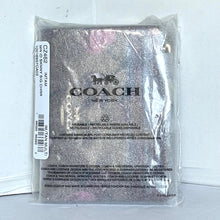 Load image into Gallery viewer, Coach Mini Skinny ID Wallet Cherry Red CZ462 Keyring Signature Brown Canvas