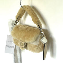 Load image into Gallery viewer, Coach Mini Tabby Bag 12 Shearling CQ168 Leather Cream Crossbody ORGPKG