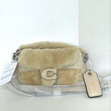 Load image into Gallery viewer, Coach Mini Tabby Bag 12 Shearling CQ168 Leather Cream Crossbody ORGPKG