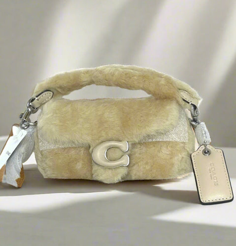 Coach Mini Tabby Bag 12 Shearling CQ168 Leather Cream Crossbody ORGPKG
