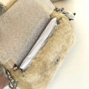 Coach Mini Tabby Bag 12 Shearling CQ168 Leather Cream Crossbody ORGPKG