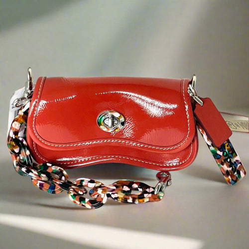 Coach Mini Wavy Dinky Bag Coachtopia Deep Orange Leather CQ853 Crossbody