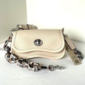 Coach Mini Wavy Dinky Bag Coachtopia White Cloud Leather CQ852 Crossbody