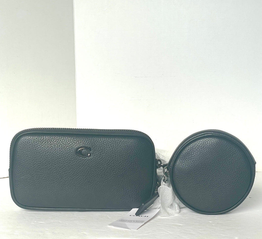 CoachMultiPouchBeltBagBlackLeatherCR749RemovableAdjustablePhone_4